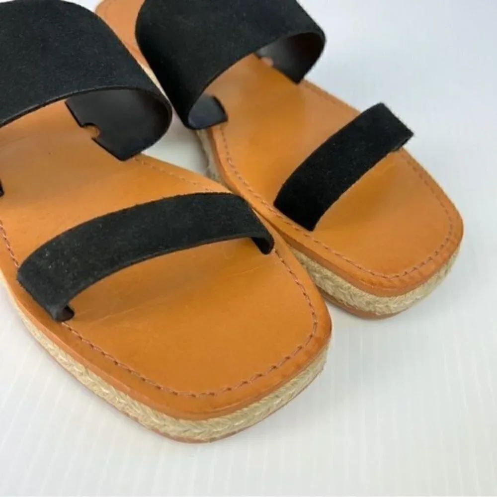Schutz womens size 7 black Lilyane slide on sandals